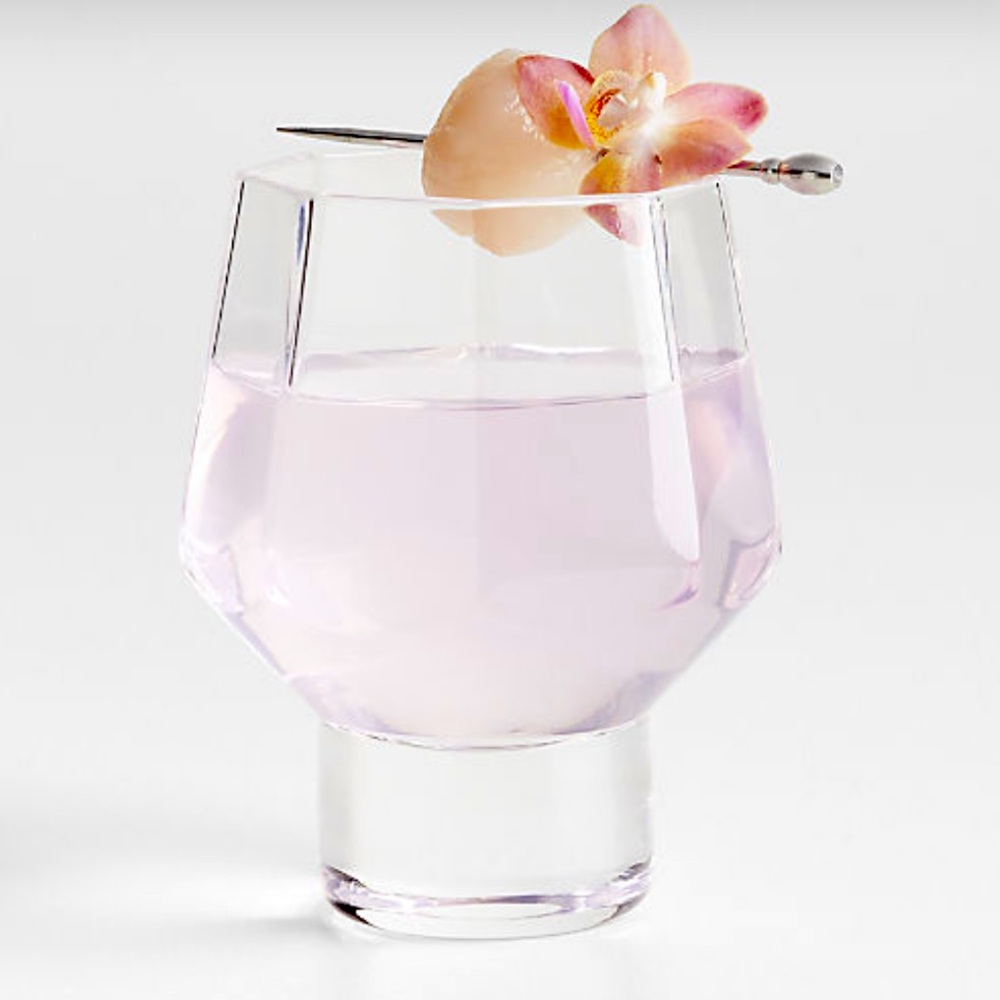 New! 🍸🍹Crate&Barrel Modern Edge Coctail Glass Set of 4